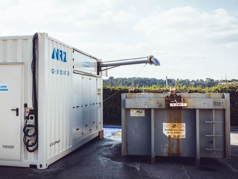 déshydratation des boues - benne filtrante